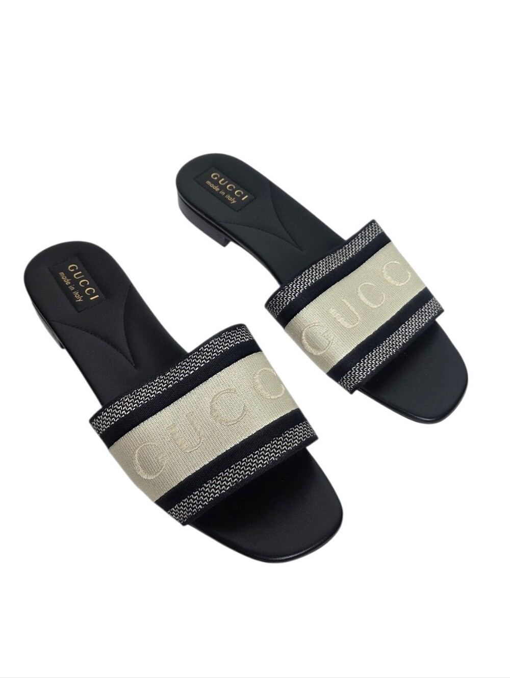GUCCI Jane Embroidered Logo Slide Sandals NEW AUTHENTIC Women’s 41